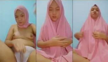 Dedek Jilbab Mukenah Pink Sange Omek Pake Botol Anu
